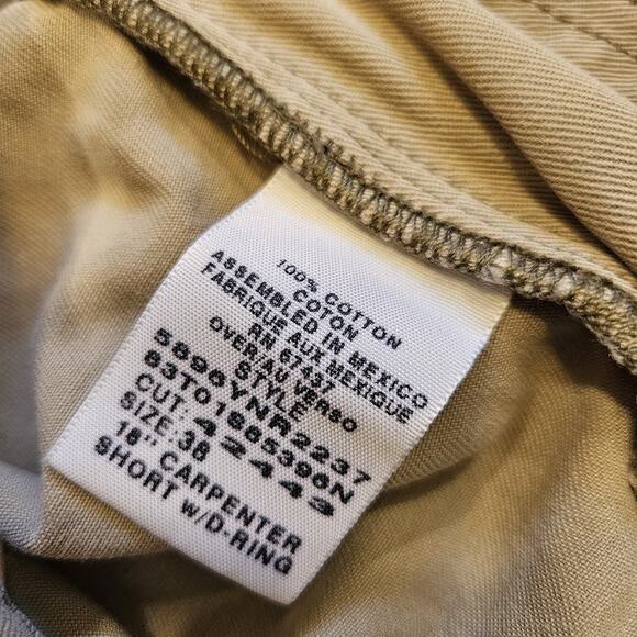 Vtg Polo Ralph Lauren Carpenter Shorts Mens 38 Beige Military Paratrooper Cargo - Picture 11 of 11